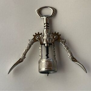 Vintage Style Ghidini Italy Wine Bottle Corkscrew Opener